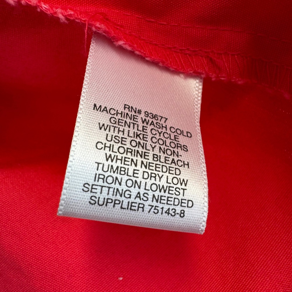 Liz Claiborne Woman Red 100% Cotton Blazer Jacket Plus Size 1X Single Button - Picture 4 of 15